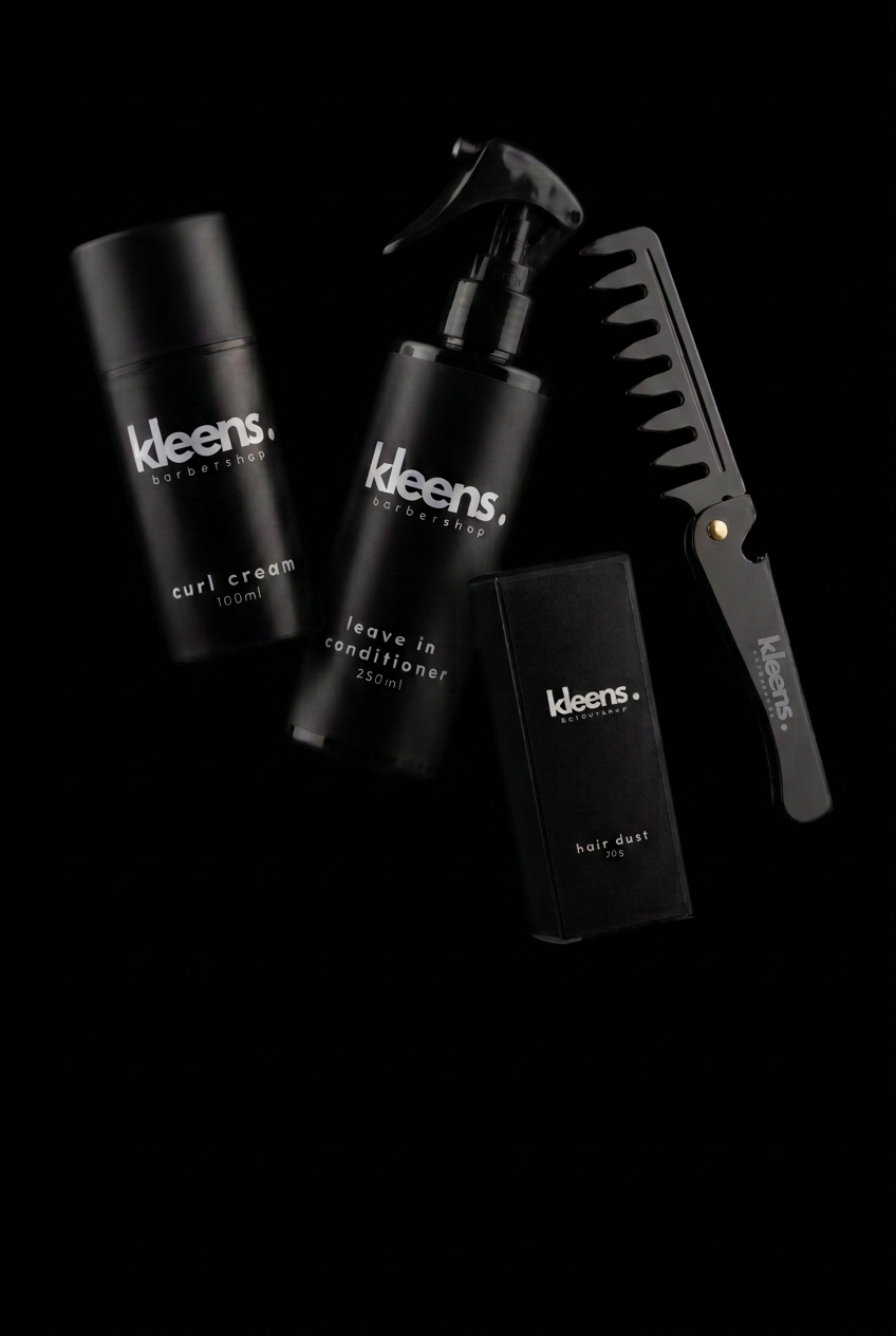 Kleens Curl Cream, Leave In Conditioner, Hair Dust and styling comb